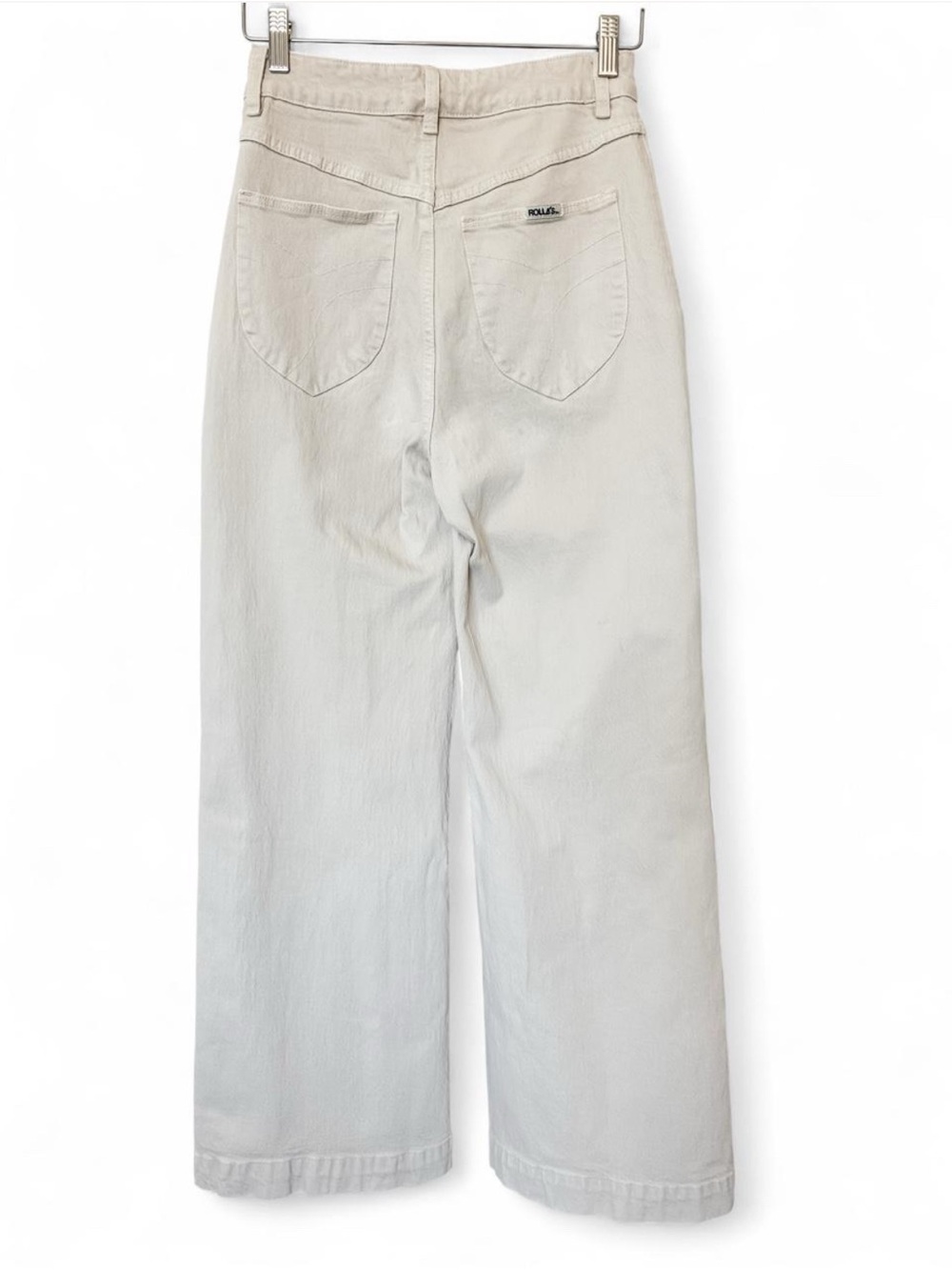 Rolla’s Sailor High-Rise Wide-Leg Jeans Light Beige Women’s - Size 27 - Picture 3 of 14